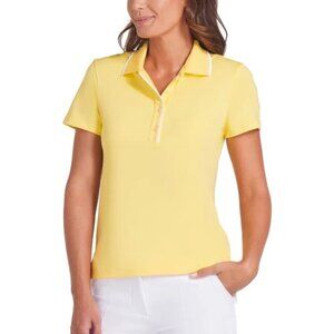 NWT Womens XS Sunny Yellow Puma CLOUDSPUN Bridges Short Sleeve Golf Polo Shirt